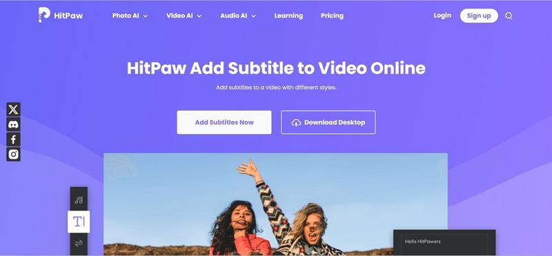 add captions to youtube shorts hitpaw online video editor guide 1