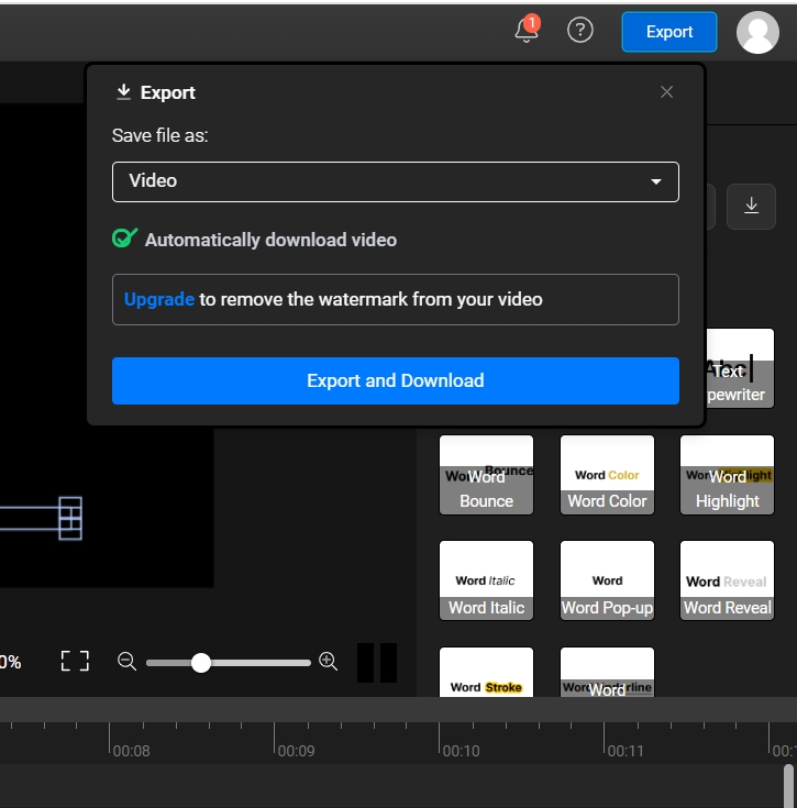 guía de video de flixier a subtítulos en inglés 5