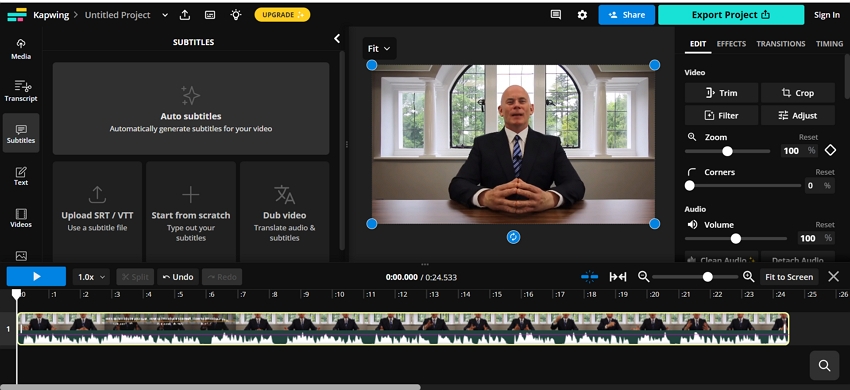 guía de video de kapwing a subtítulos en inglés 3