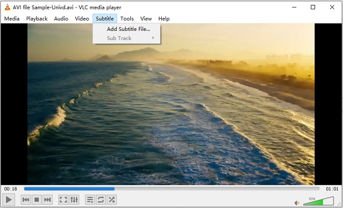 play srt files in vlc media player