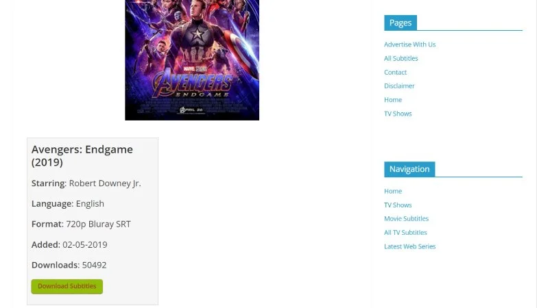 Subscene 字幕下載