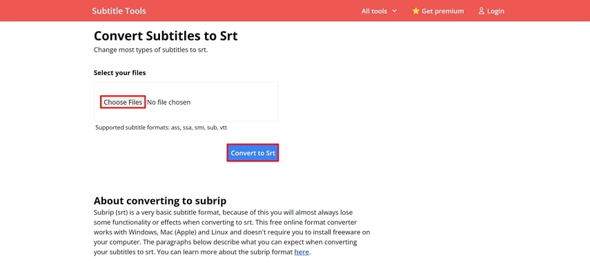 subtitletools ssa to srt conversion