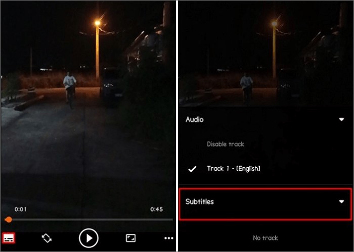 vlc subtitle option android