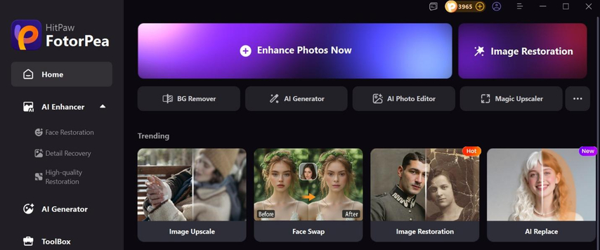 launch the hitpaw fotorpea app