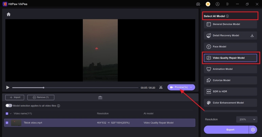 improve video quality tiktok ai model