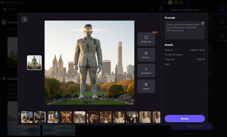 tiktok trend to generate ai statue