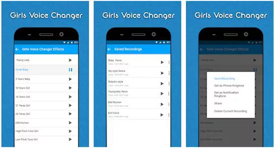 음성 변조 여자 목소리