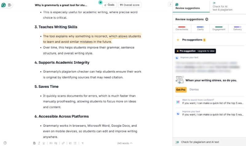 Grammarly أداة رائعة للطلاب