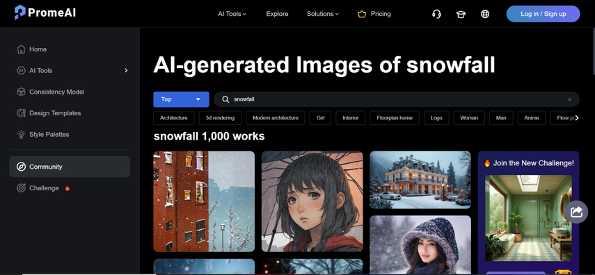 ai generated snowfall