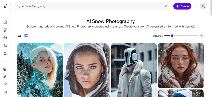 ai snowfall image generator