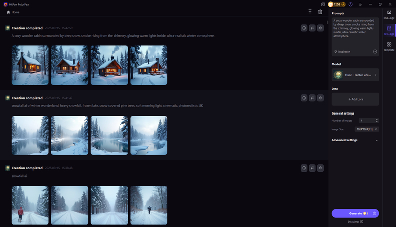 gerador de imagem de nevasca ia