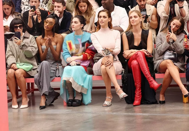guests attending milan fashion week