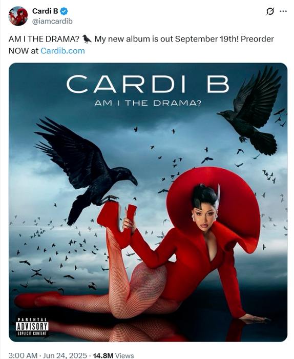 cardi b announced new album am i the drama