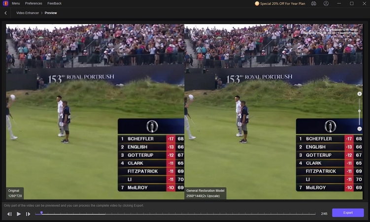 download enhanced open golf clip video