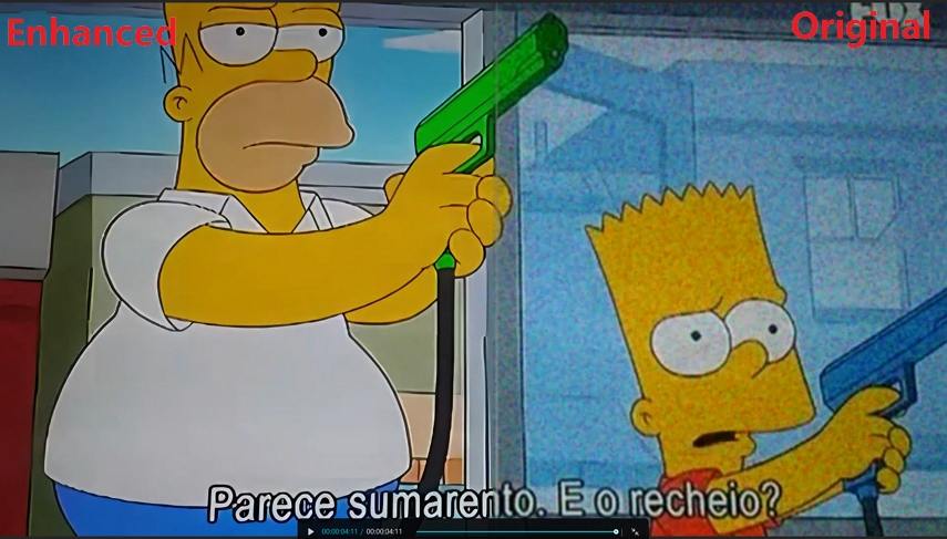enhance the old simpsons episodes with AI