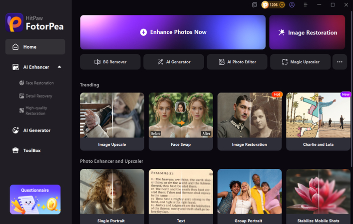 access ai photo enhancer