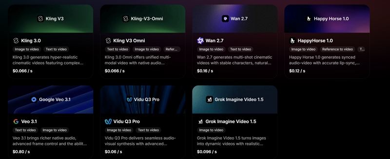 pollo api ai video models