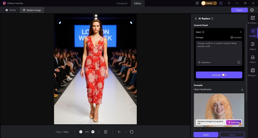 review and export results fotorpea