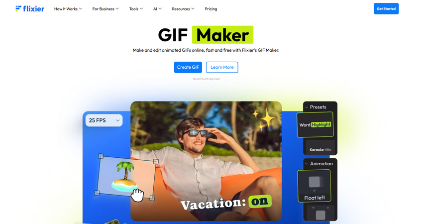 Flixier Valentine GIF maker