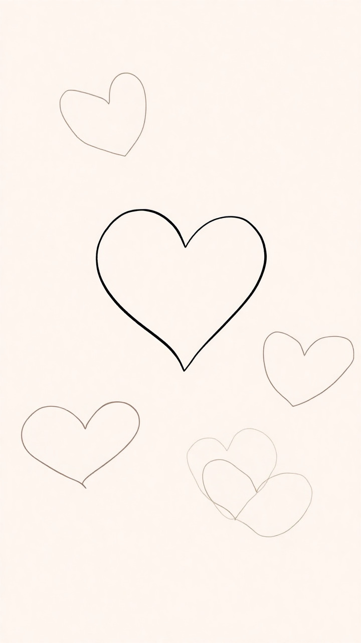 minimalist line art love wallpaper for iphone lock screen