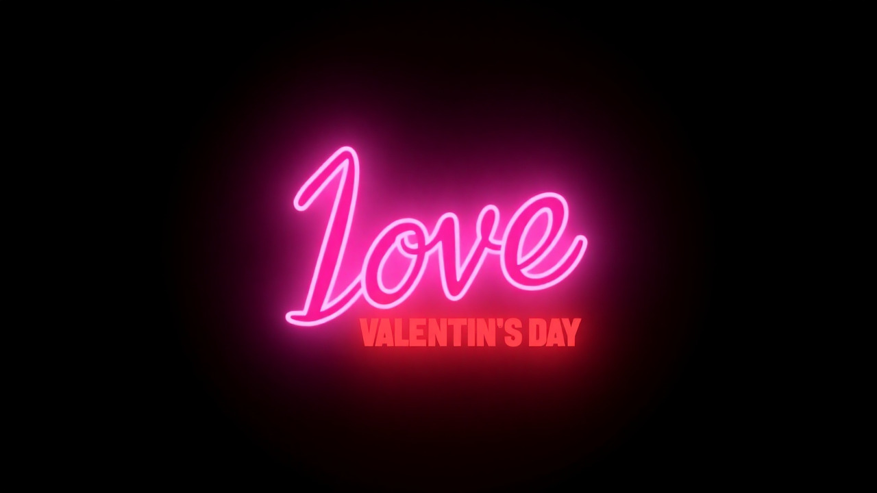 neon sign style love quotes and typography wallpaper