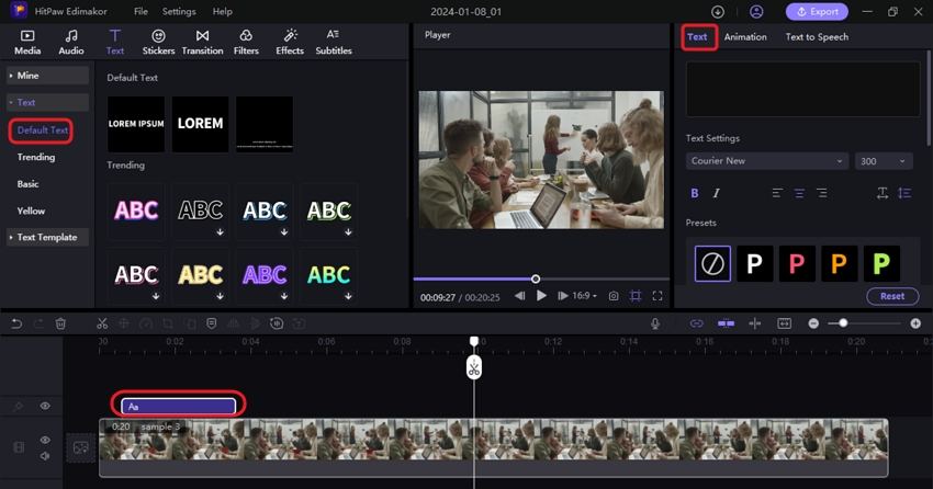 hitpaw edimakor text to speech guide step 1