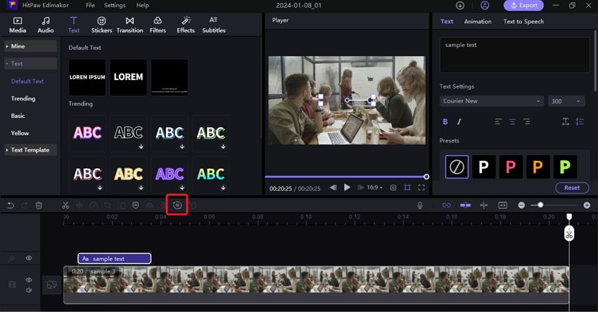 hitpaw edimakor text to speech guide step 2a