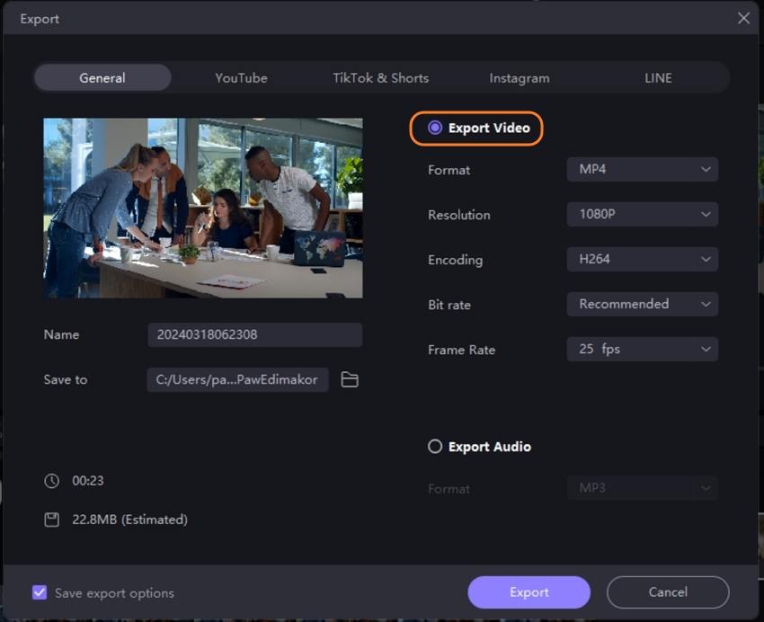 hitpaw edimakor create video step 4