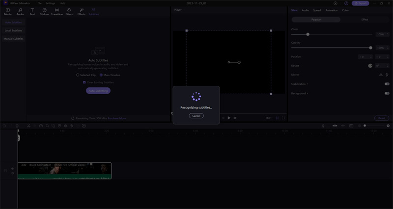 HitPaw Edimakor adobe premiere auto captions