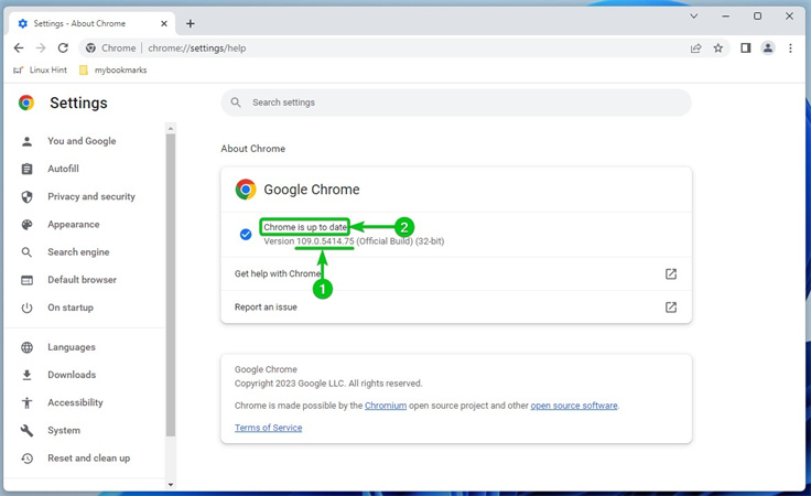 check chrome up to date