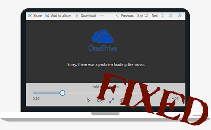 Warum kann ich meine Videos nicht auf OneDrive abspielt werden?