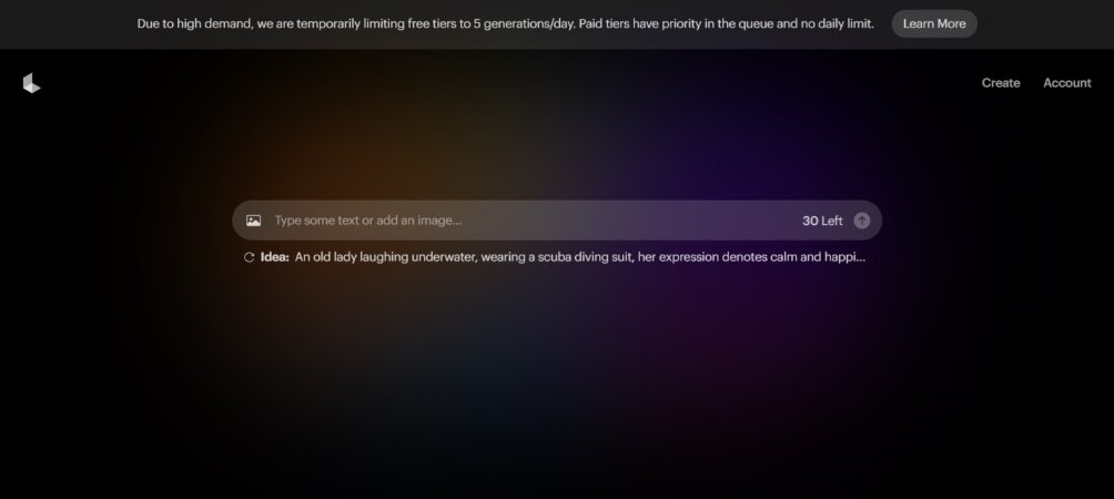 luma dream machine interface