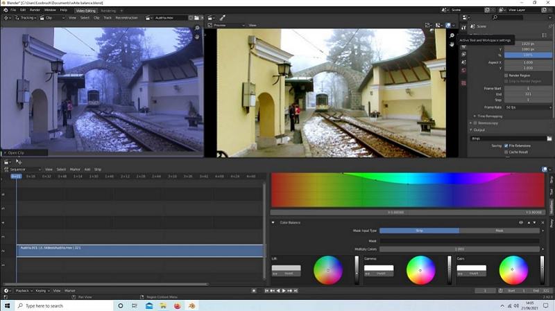 blender video color grading