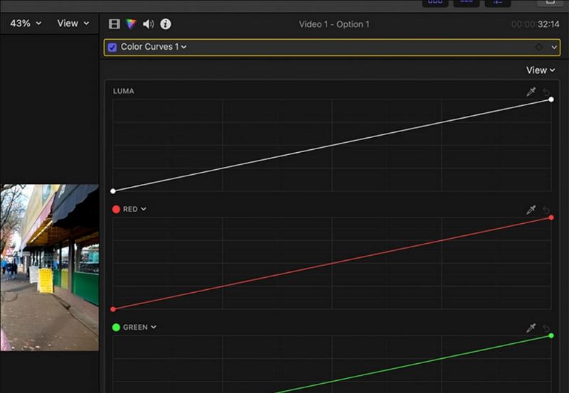 color curve in final cut pro