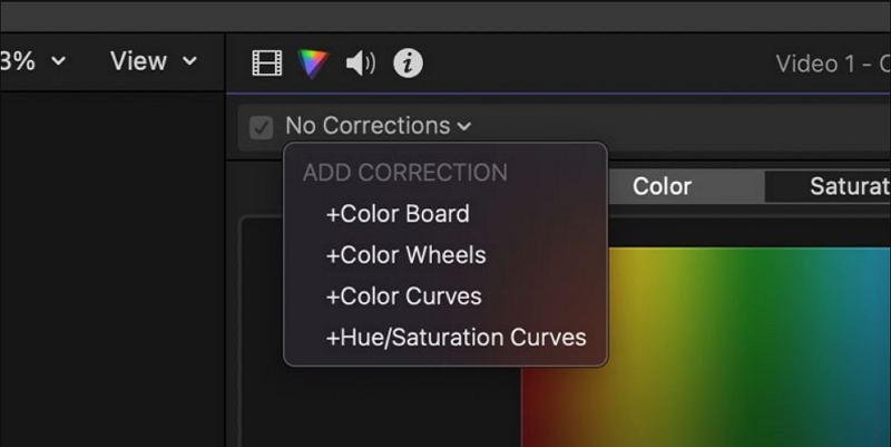 최종 컷 프로 색상 등급 도구