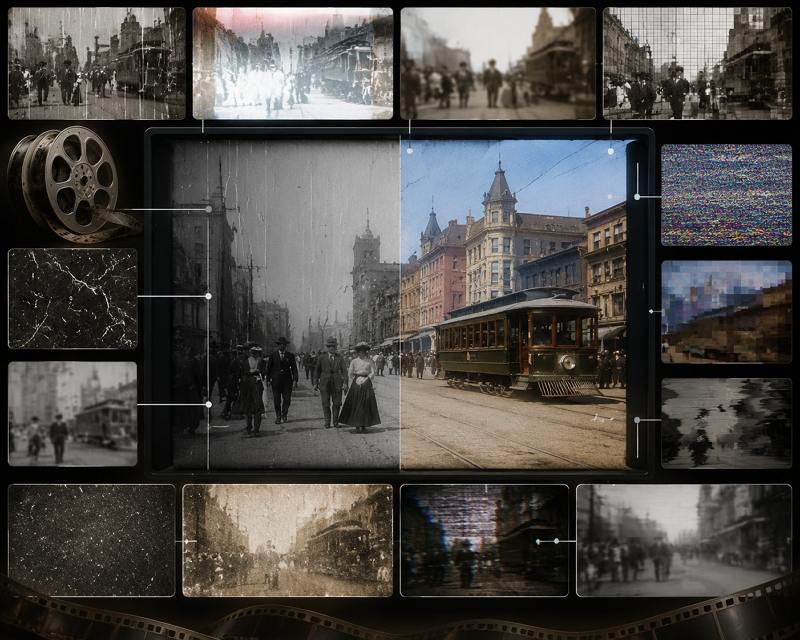 flicker and artifacts in colorized historical video
