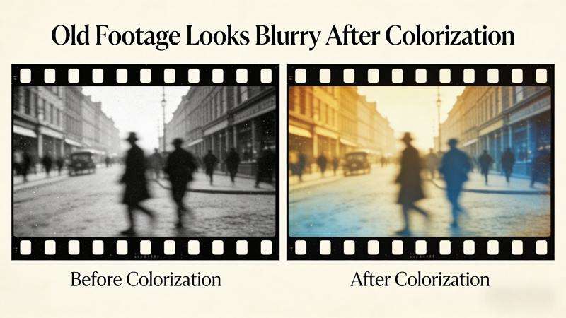 old footage looks blurry after colorization