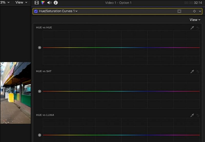saturation curve in final cut pro