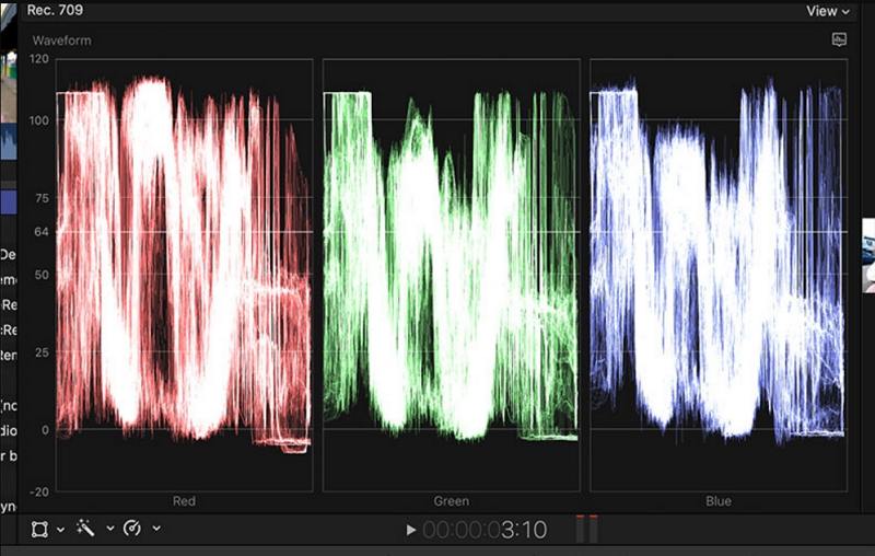 최종 컷 프로 웨이브폼