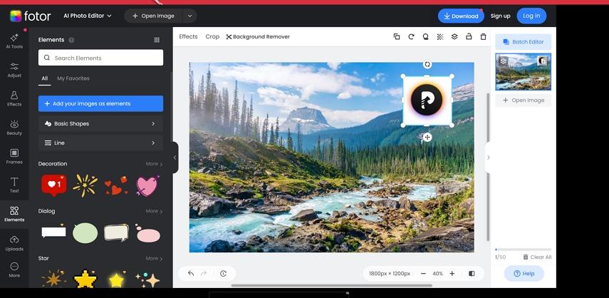 Wie füge ich ein Logo zu einem Bild in Fotor hinzu?