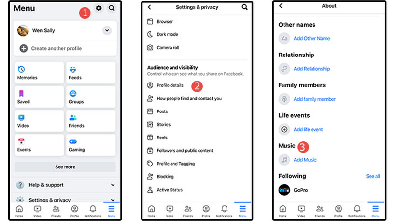 إضافة الموسيقى إلى ملفك الشخصي على فيسبوك باستخدام Android