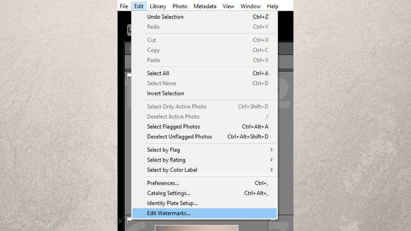 Ajuster le filigrane dans Lightroom pour personnalisation