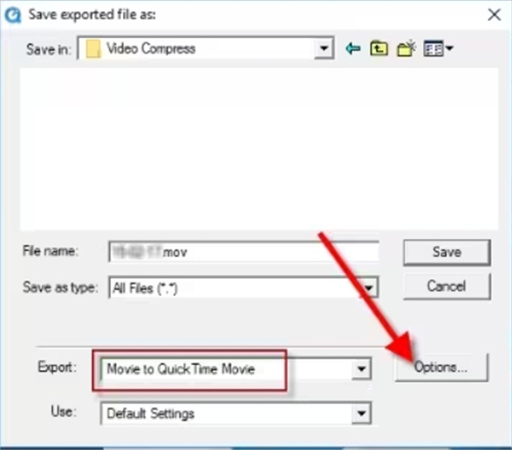 퀵타임에서 동영상을 압축하는 방법