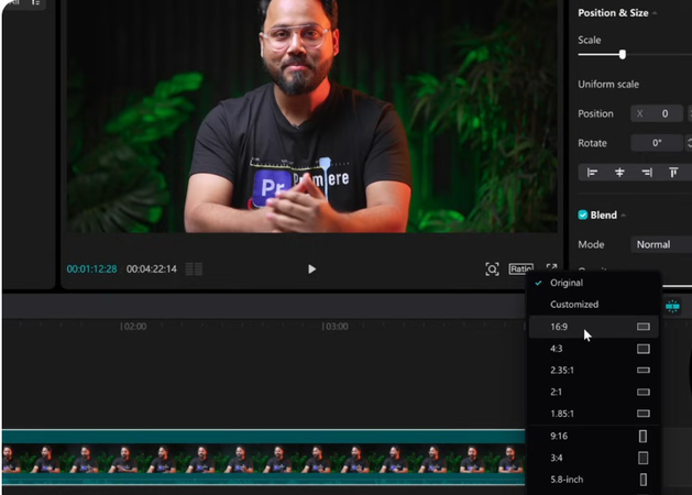 convert a horizontal video to vertical