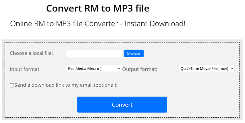 konvertieren dateien rm in mp3 online