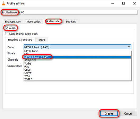 AAC 프로필 만들기