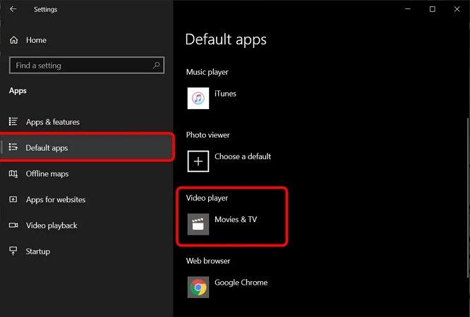 windows에서 기본 앱 선택