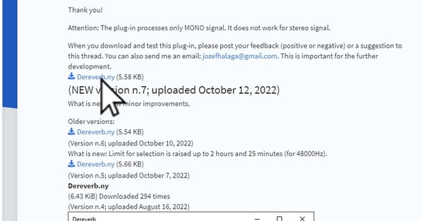 dereverb plugin download