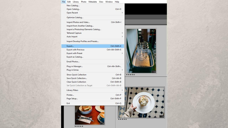 Définir les préférences d'exportation dans Lightroom