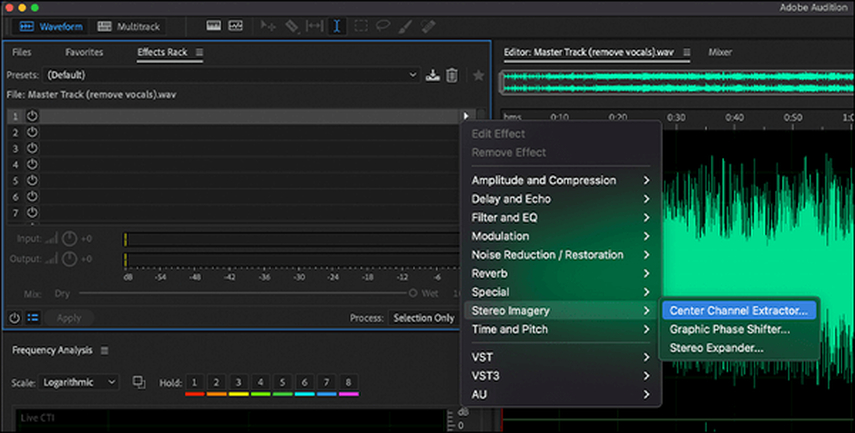 Adobe Audition으로 WAV 보컬 추출